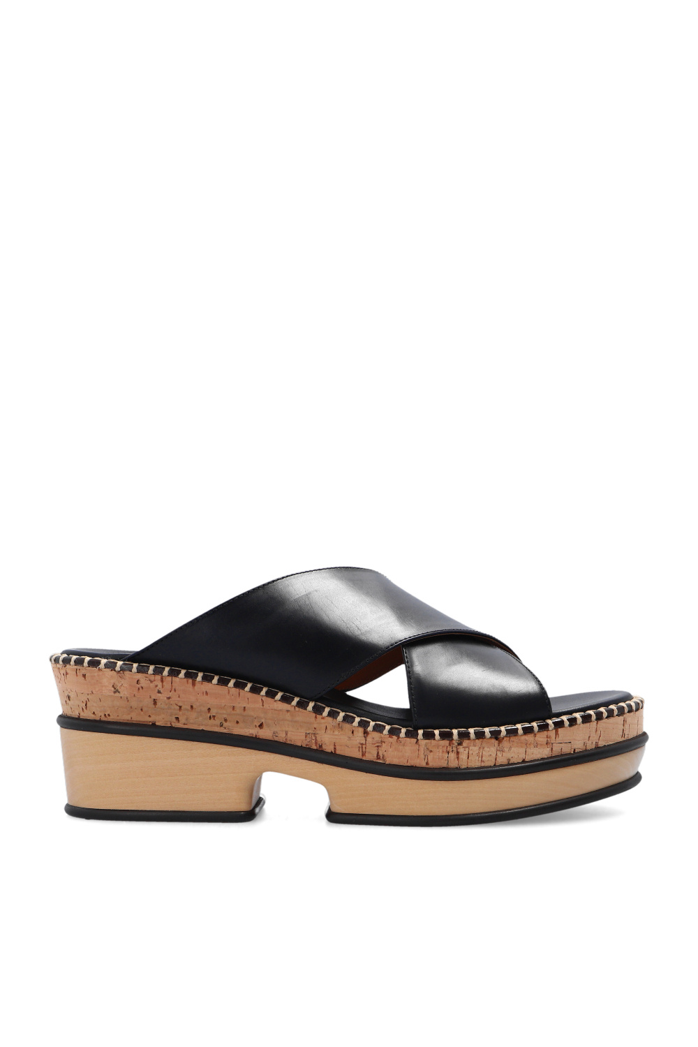 靴 _Fot wood heel mules octagon _Fot wood heel mules octagon